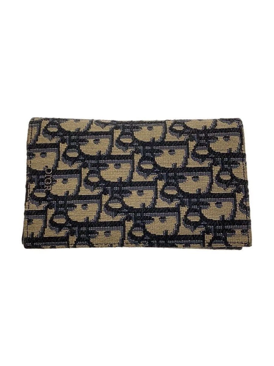 Étui à cartes Christian Dior femme oblique vertical beige motif complet occasion