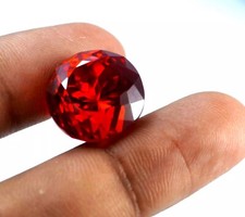 Natural 49.00 Ct Cambodian Huge Red Color Zircon Round Cut Loose Gemstone