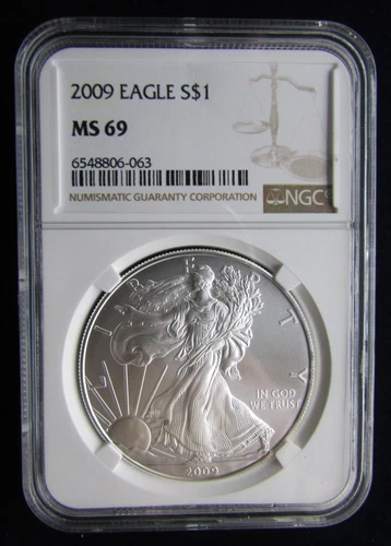 2009 Silver Eagle Dollar NGC MS69