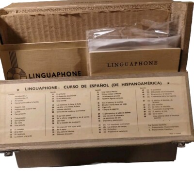 FOUR LINGUAPHONE SPANISH TO ENGLISH INSTRUCTION BOOKLETS  With The Records 