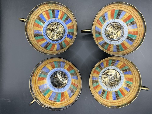 Vintage Japanese 1000 Thousand Faces Lot Of 4Tea Cups.