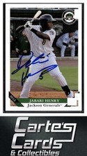 Jabari Henry 2015 Grandstand Jackson Generals #NNO  TTM/IP Signed Autographed