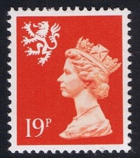 GB SG S62 MNH MINT Scotland 19p Bright Orange-Red PP  Regional Machin Definitive
