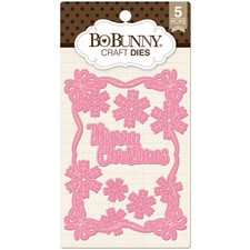 BoBunny Craft Dies "Merry Christmas" Christmas Card S3 - NEW