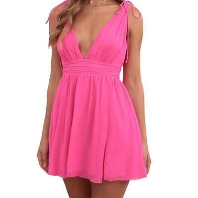 Lucy in the Sky Dress Ysabel Chiffon Dress in Hot Pink- M | eBay Lucy in the Sky Dress Ysabel Chiffon Dress in Hot Pink- M | eBay