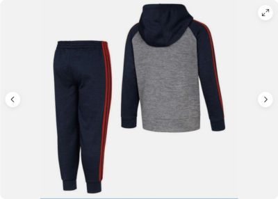 ADIDAS KIDS 2 PIECE HOODIE/JOGGER SET (NAVY/ORANGE 4T)NWT | eBay