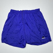 Vintage 1990s Adidas "Glanz" nylon shiny soccer and running shorts Size Large
