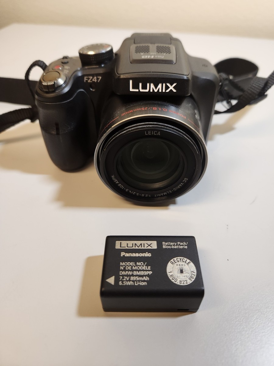 Panasonic Lumix DMC-FZ47 12.1 MP Digital Camera W/Battery- NO
