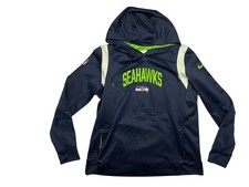 SEATTLE SEAHAWKS Nike Therma-Fit NFL FOOTBALL HOODIE Fan Gym Sweatshirt Women L