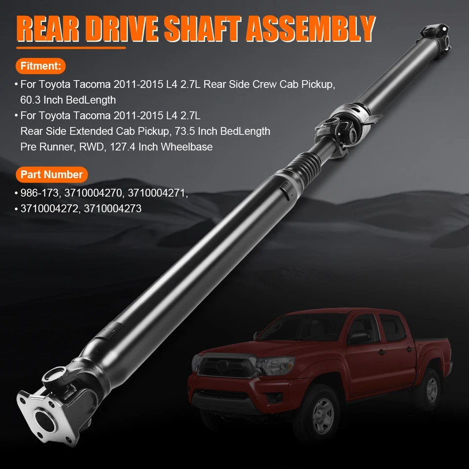 Rear Drive Shaft DriveShaft Assembly For 2011 2012-2015 Toyota Tacoma 2.7L RWD Foto 2 de 4