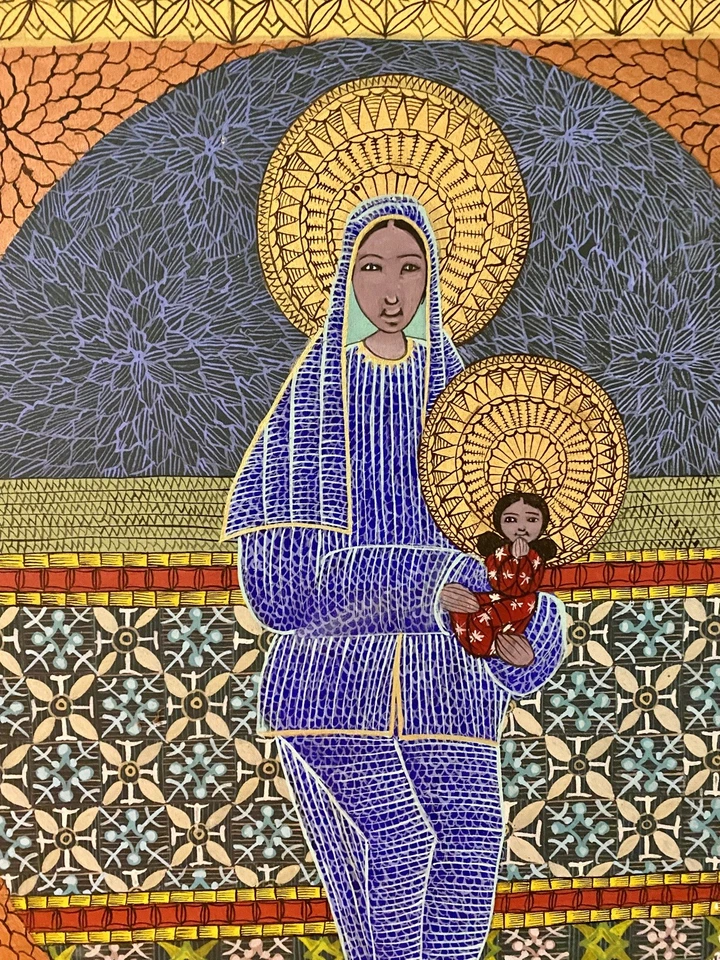 20 x 24 Original Haitian Haiti Art Painting By the Late Master Saincilus Ismael - Image 2 of 3