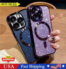iPhone 17 16 15 14 13 12 Pro Max Plus Glitter Case Shockproof Mag Safe Cover
