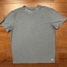 Vuori Strato Tech T Shirt Mens L Blue Gray Short Sleeve Performance Athletic Gym