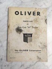 Oliver Tractor Service Parts List Book Manual Catalog Row Crop “80” 1944