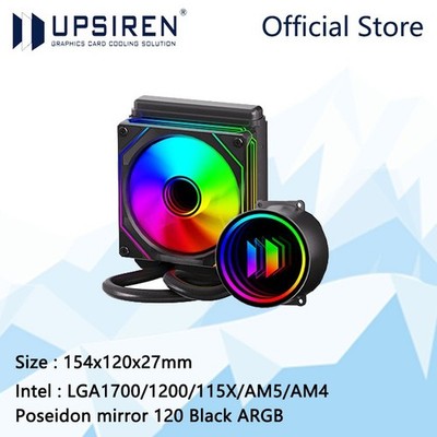 UPSIREN Poseidon 120 ARGB AIO Liquid CPU Cooler 230W LGA1700 AM5
