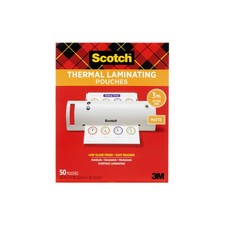 Scotch Thermal Laminating Pouches 8.9 in. x 11.4 in. 3 Mil 50 Pouches
