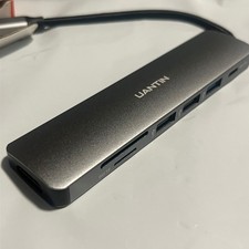 UANTIN USB C Hub Multiport Adapter 5-in-1 HDMI 4K USB 3.0 SD TF Card Reader Gray