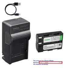 Kastar Battery AC & USB-C Charger for Nikon EN-EL3 EN-EL3a D50 D70 D70s D100