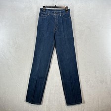 Vintage Calvin Klein Jeans Womens 12 Blue High Rise Straight Made in USA 90s