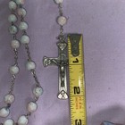 Pink/blue Glass Beaded Rosary. Italy — photo 3