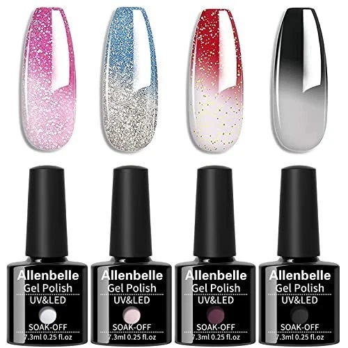 Allenbelle UV Nagellack Set 4 Farben Thermo Anwendung - Bild 2 von 2