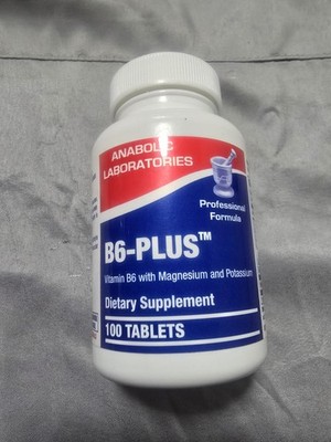 Anabolic B6-Plus 100 Tablets Vitamin B6 with Magnesium & Potassium Support