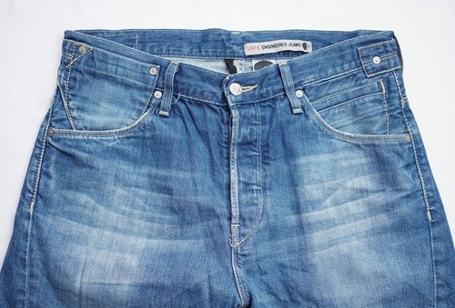 Levis Engineered Jeans Denim Shorts mens size W32 M Medium Button Fly blue 15011 - Picture 3 of 10