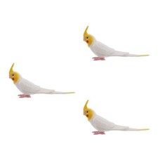  3 Count Künstlicher Papagei Vogelfiguren Nymphensittich-Spielzeug