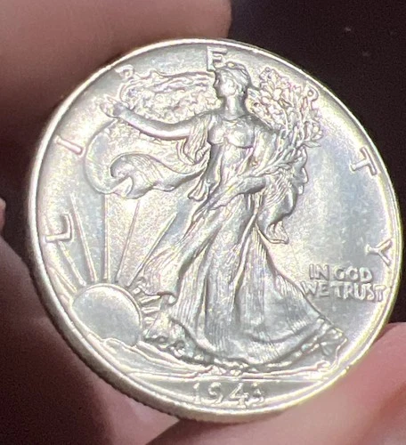 1943 Silver Walking Liberty Half Dollar BU GEM Condition