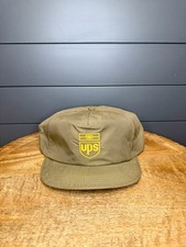 Vintage 90?s UPS Hat Adjustable Leather Strap Made In USA
