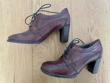 Bordeaux-farbene Oxford-Leder-Schnürer v. Leroy&Dee, Gr. 38,5