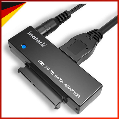 USB 3.0 zu SATA Konverter Adapter für 2,5-3,5 Zoll HDD SSD mit Netzteil