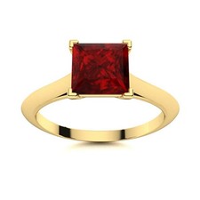 Garnet Gemstone New Prong Solitaire Valentines Ring 925 Sterling Silver