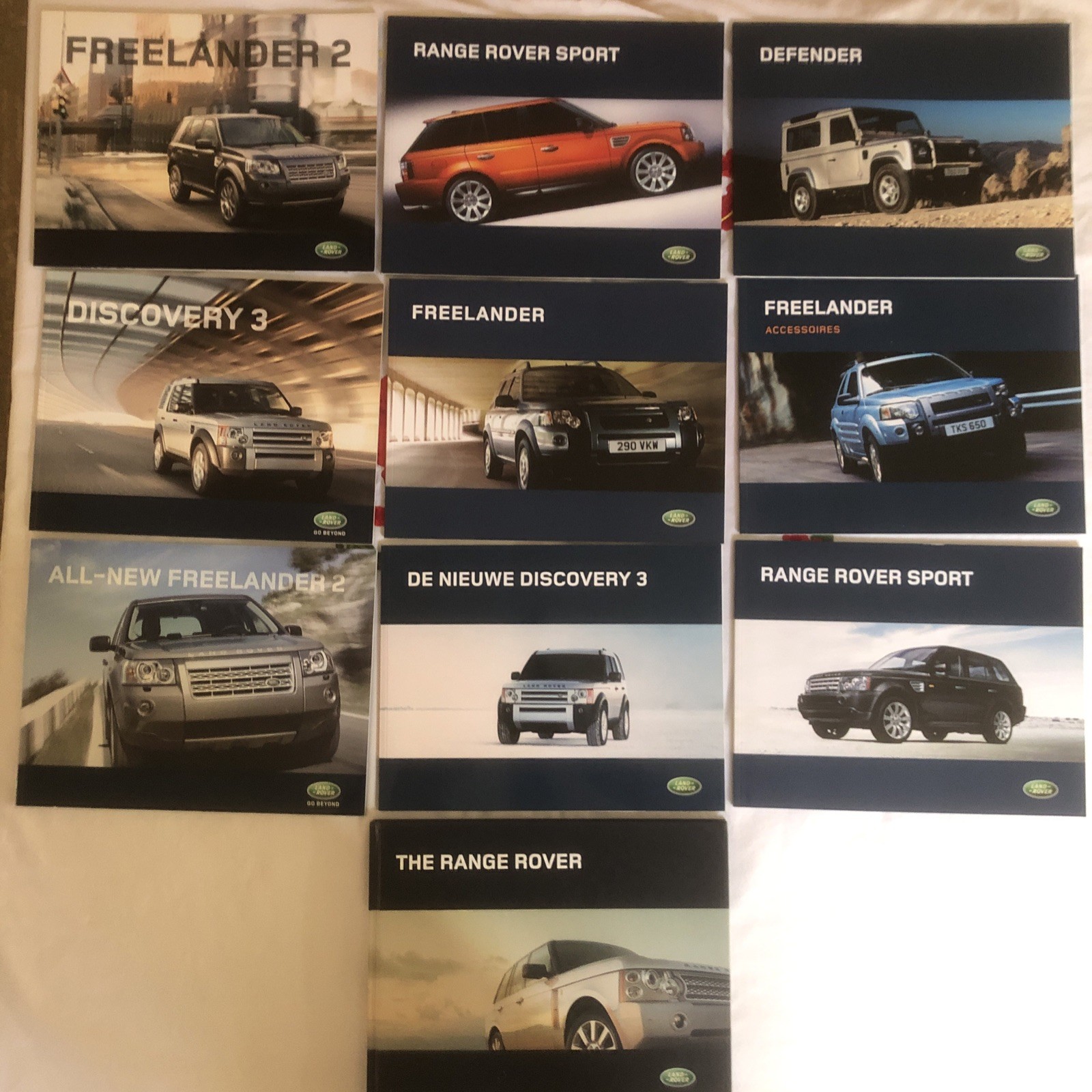 Catalogues Land Rover Range Rover : lot de 10 brochures de luxe collector
