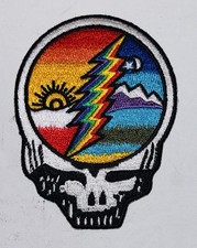 GRATEFUL DEAD IRON ON PATCH TRUCKER Jerry Garcia Stealie Sunset Moon Rainbow New
