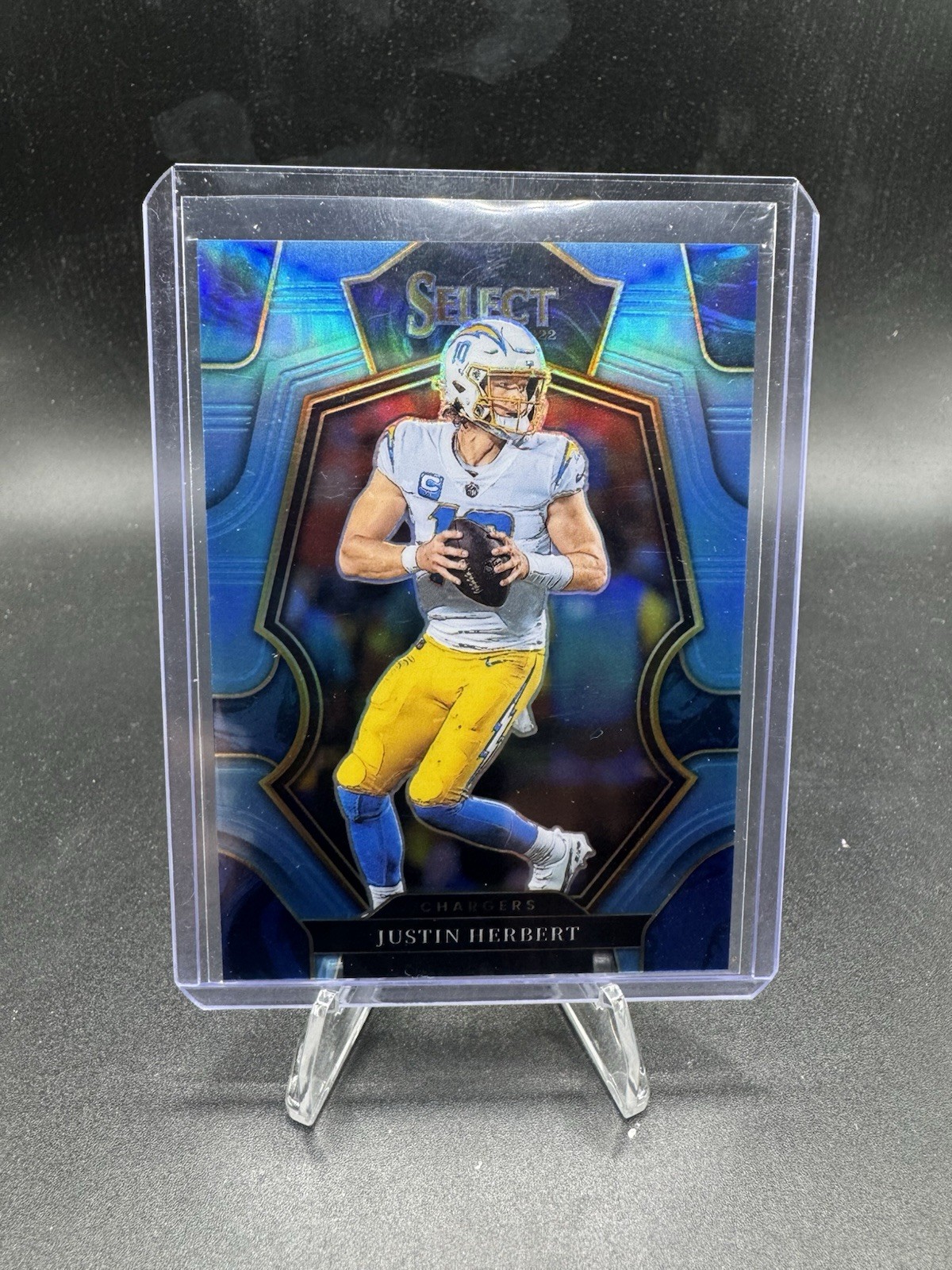2022 Panini Select - Premier Level Justin Herbert #155 Light Blue Prizm /99