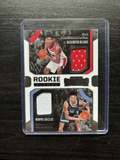 2019-20 Panini Rookie Ticket Dual Swatches Rui Hachimura/Brandon Clark MEM RC