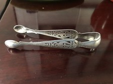 ANTIQUE 950 STERLING SILVER SUGAR TONGS