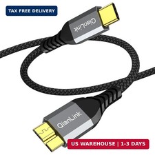 10Gbps Micro B to USB C Hard Drive Cable 1.6FT/0.5m , USB C to External Hard Dr