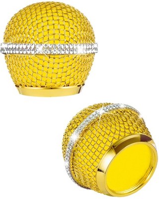 Gold Microphone Cover for Shuer SM58, SM58LC, Beta58, Beta58A, SA-M30, SV100,...