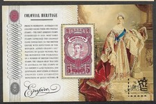 AUSTRALIA LONDON 2010 EXHIBITION GOLD OVERPRINT QUEEN VICTORIA MIN SHEET MNH
