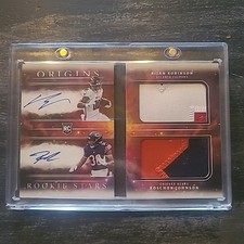 2023 Origins Bijan Robinson Roschon Johnson Dual Booklet RPA /49 RC Patch Auto