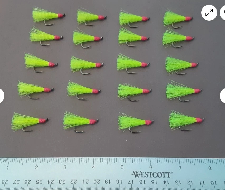 20 Pompano Jig Teasers - Verde Chartreuse (Gancho Talla 1) Foto 2 de 4