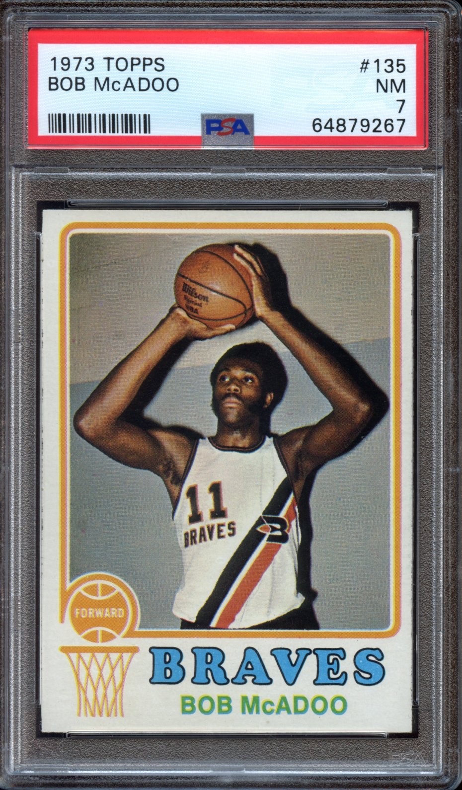 1973 Topps Bob McAdoo #135 - HOF Rookie RC - PSA 7 NM