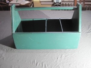 Wooden Brush Box for Horse Shows Hunter Green 18'' L removable dividers