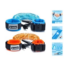 2 Pack Toddler Leash with Key Lock Reflective Safety Harness - Blue Orange