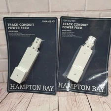 (2- Pack) Hampton Bay Track Lighting Conduit Power Feed White 2400W 1004 612 901