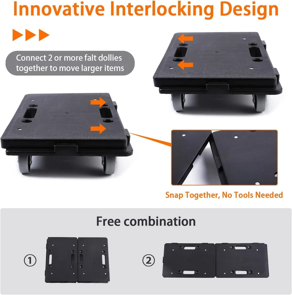 Furniture Dolly,Moving Dolly 4 Wheels Heavy Duty - image 3 of 4