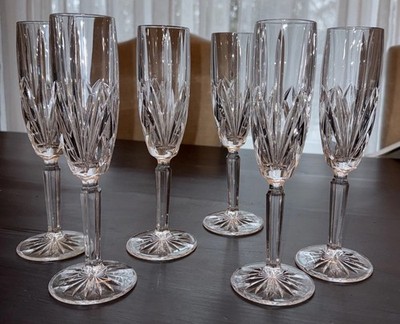 Waterford Marquis Set of 6 Brookside Champagne Flutes Excellent Condition