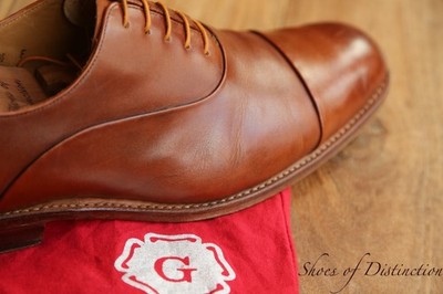 Grenson hellbraune Leder Oxford Schuhe Herren UK 9,5 F US 10,5 EU 43,5